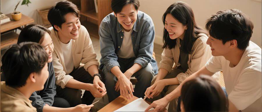 People collaborating around a table